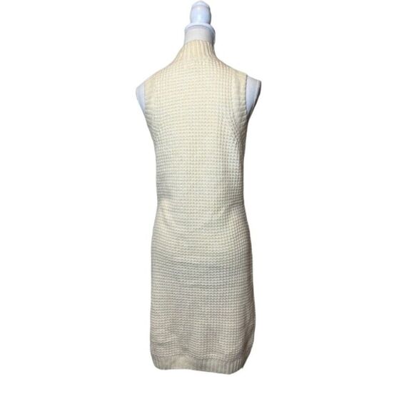 NWOT Jessica Simpson Sweaterdress Sleeveless Mock Waffle knit Cream Size Medium - Picture 3 of 7